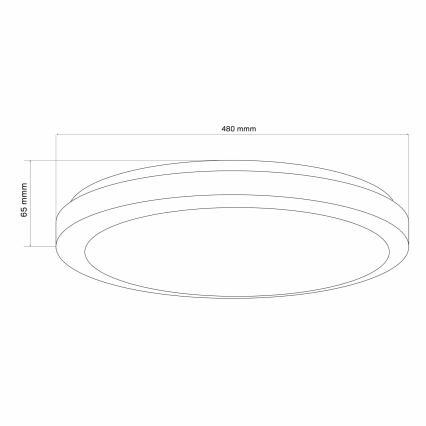 Iluminação de teto para casa de banho LED com regulação MARIAN LED/72W/230V diâmetro 48 cm 3000-6000K IP44 + comando