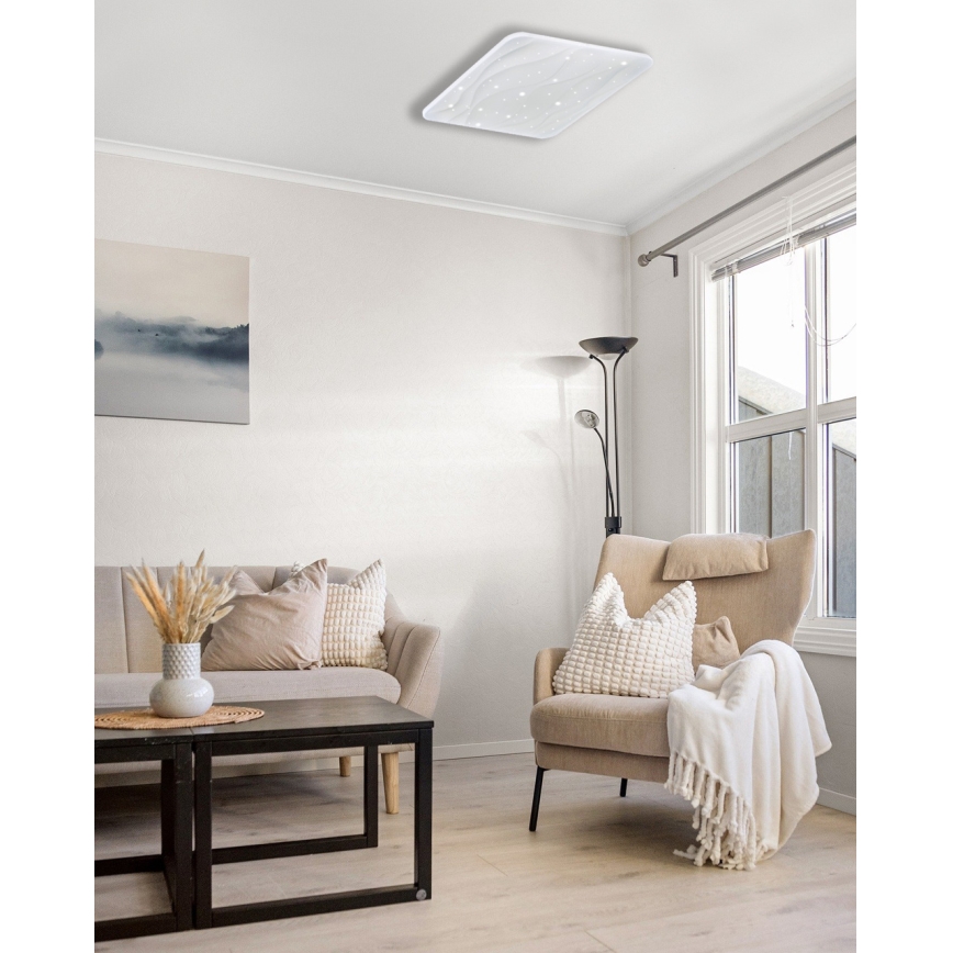 Iluminação de teto LED com regulação NERIS LED/36W/230V 2700-6500K 43x43 cm + comando