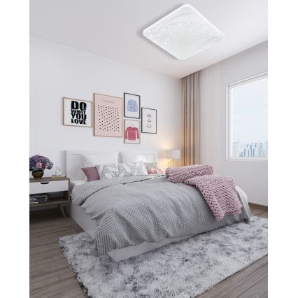 Iluminação de teto LED com regulação NERIS LED/36W/230V 2700-6500K 43x43 cm + comando