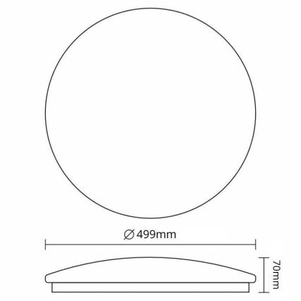 Iluminação de teto LED com regulação OPAL LED/48W/230V 3000-6500K + controlo remoto