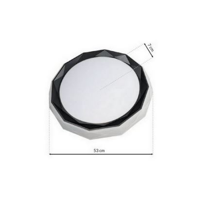 Iluminação de teto LED com regulação OSCAR LED/45W/230V 3000-6000K preto + controlo remoto