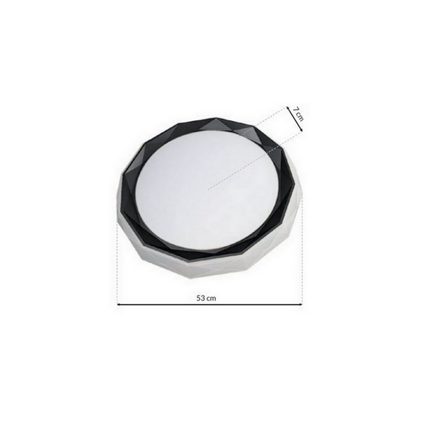 Iluminação de teto LED com regulação OSCAR LED/45W/230V 3000-6000K preto + controlo remoto