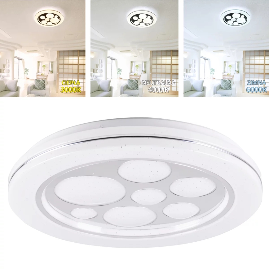 Iluminação de teto LED com regulação PLANET LED/72W/230V d. 48 cm 3000-6500K + CR