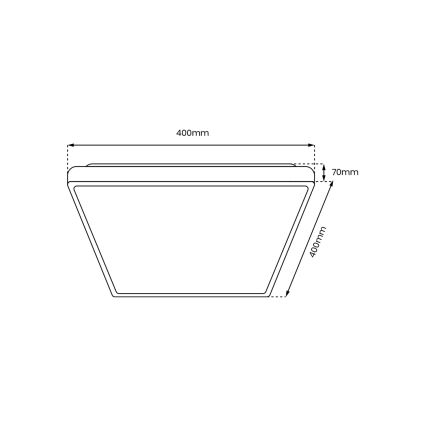 Iluminação de teto LED com regulação QUADRO LED/38W/230V 3000-6000K branco + controlo remoto