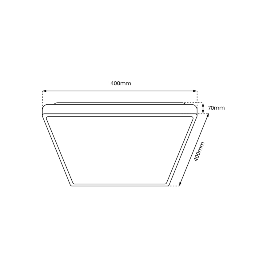 Iluminação de teto LED com regulação QUADRO LED/38W/230V 3000-6000K branco + controlo remoto