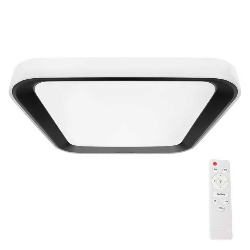 Iluminação de teto LED com regulação QUADRO LED/38W/230V 3000-6000K branco/preto + controlo remoto