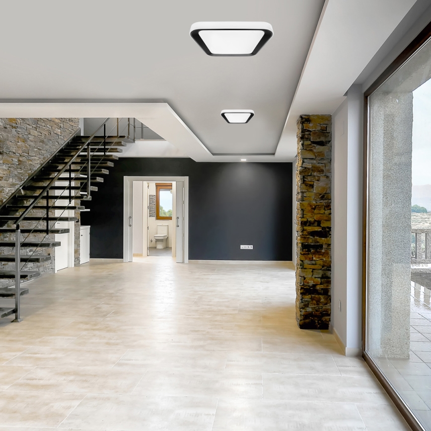 Iluminação de teto LED com regulação QUADRO LED/38W/230V 3000-6000K branco/preto + controlo remoto