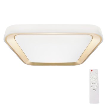 Iluminação de teto LED com regulação QUADRO LED/66W/230V 3000-6000K branco/dourado + controlo remoto