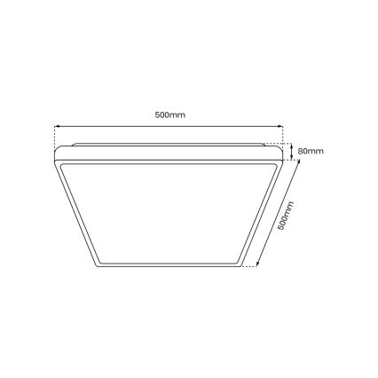 Iluminação de teto LED com regulação QUADRO LED/66W/230V 3000-6000K branco/dourado + controlo remoto