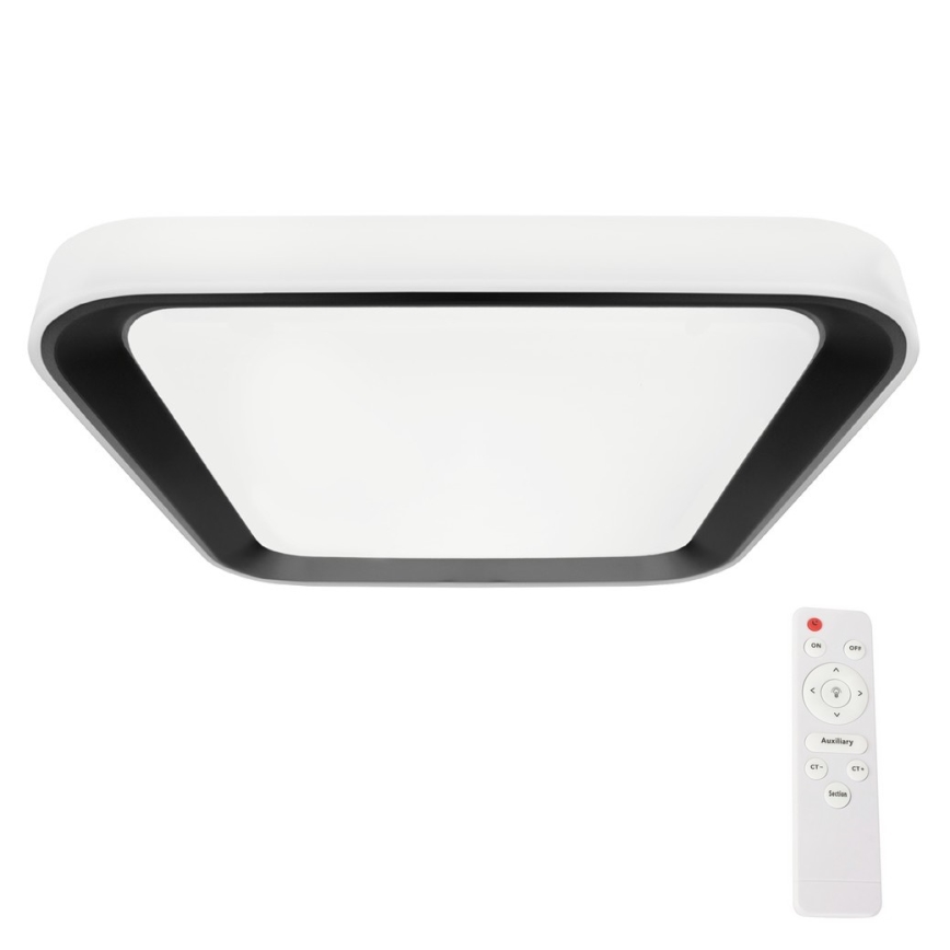 Iluminação de teto LED com regulação QUADRO LED/66W/230V 3000-6000K branco/preto + controlo remoto