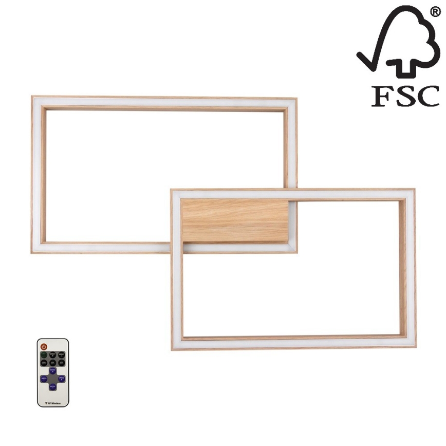 Iluminação de teto LED com regulação RAMME LED/48W/230V + CR mate carvalho - certificado por FSC