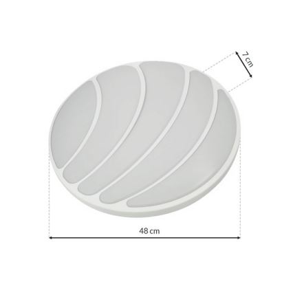 Iluminação de teto LED com regulação SHELL WHITE LED/40W/230V + controlo remoto