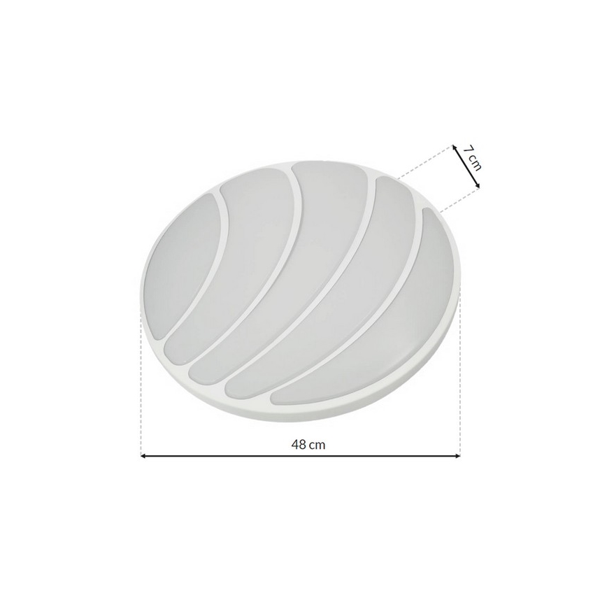 Iluminação de teto LED com regulação SHELL WHITE LED/40W/230V + controlo remoto