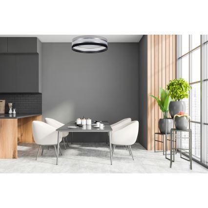Iluminação de teto LED com regulação SMART CORAL LED/24W/230V Wi-Fi Tuya preto/cinzento + controlo remoto