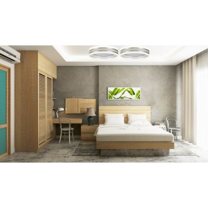 Iluminação de teto LED com regulação SMART CORAL GOLD LED/24W/230V branco/dourado + controlo remoto