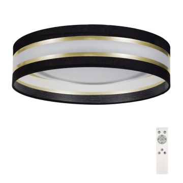 Iluminação de teto LED com regulação SMART CORAL GOLD LED/24W/230V preto/dourado + controlo remoto