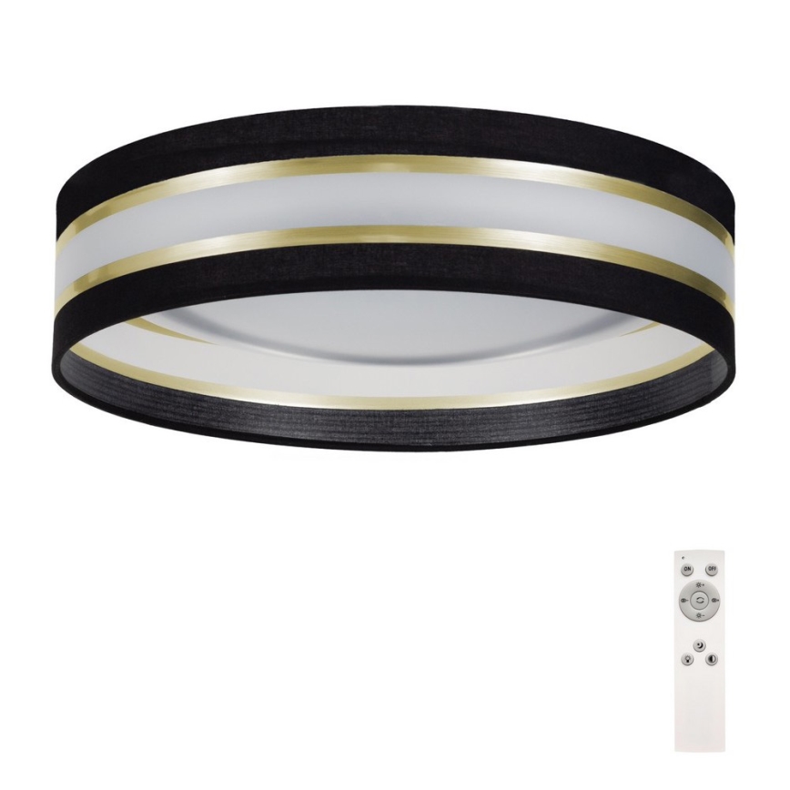 Iluminação de teto LED com regulação SMART CORAL GOLD LED/24W/230V preto/dourado + controlo remoto