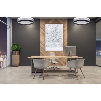 Iluminação de teto LED com regulação SMART CORAL LED/24W/230V preto/branco + controlo remoto