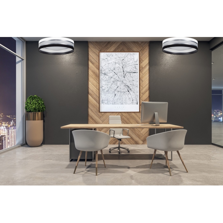 Iluminação de teto LED com regulação SMART CORAL LED/24W/230V preto/branco + controlo remoto
