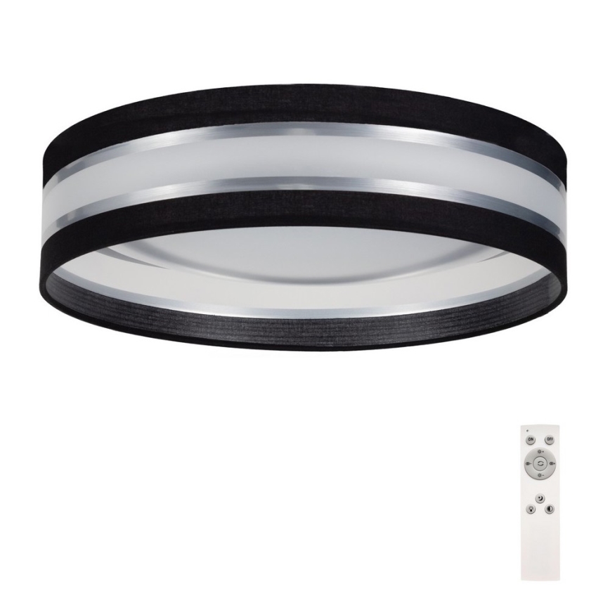 Iluminação de teto LED com regulação SMART CORAL LED/24W/230V preto/prateado + controlo remoto