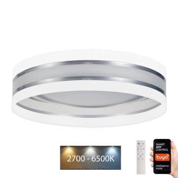 Iluminação de teto LED com regulação SMART CORAL LED/24W/230V Wi-Fi Tuya branco + controlo remoto
