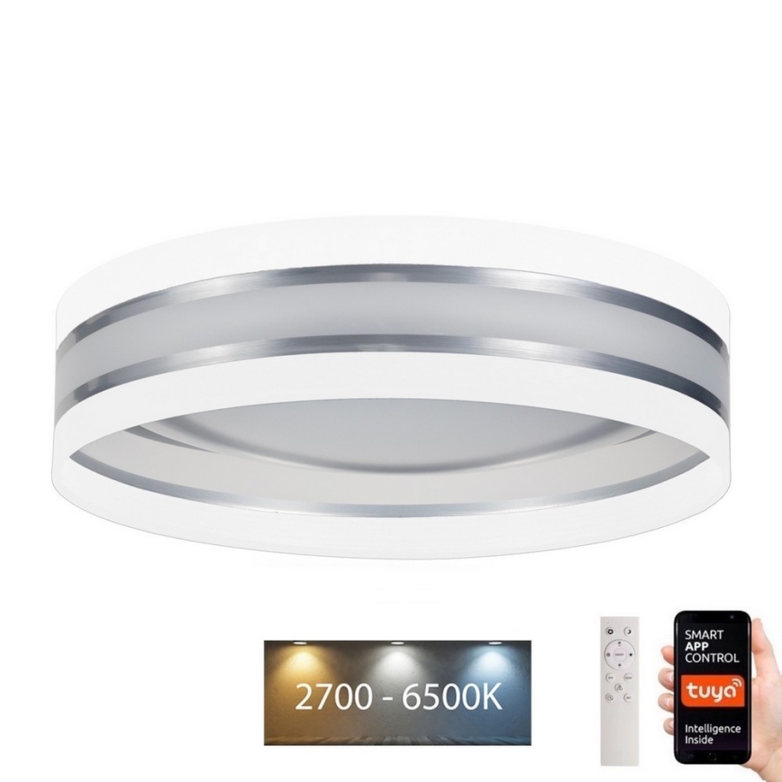 Iluminação de teto LED com regulação SMART CORAL LED/24W/230V Wi-Fi Tuya branco + controlo remoto
