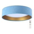 Iluminação de teto LED com regulação SMART GALAXY LED/24W/230V azul claro/dourado 3000-6500K + CR