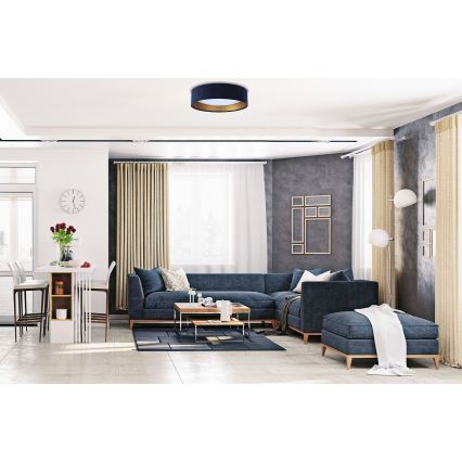 Iluminação de teto LED com regulação SMART GALAXY LED/24W/230V azul escuro/dourada 3000-6500K + controlo remoto