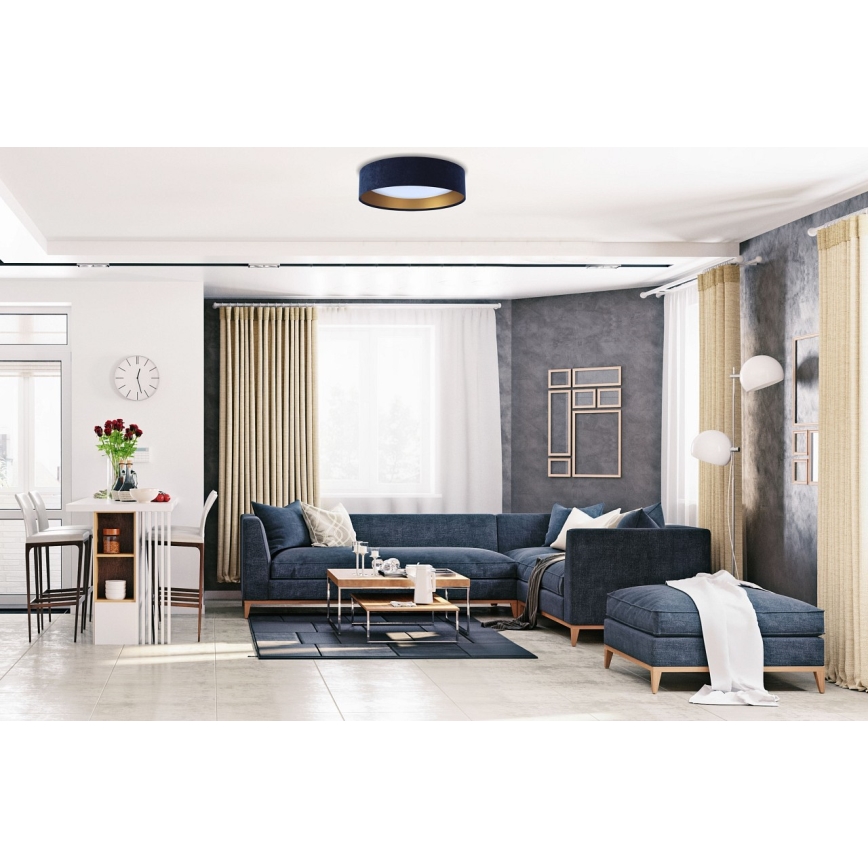 Iluminação de teto LED com regulação SMART GALAXY LED/24W/230V azul escuro/dourada 3000-6500K + controlo remoto