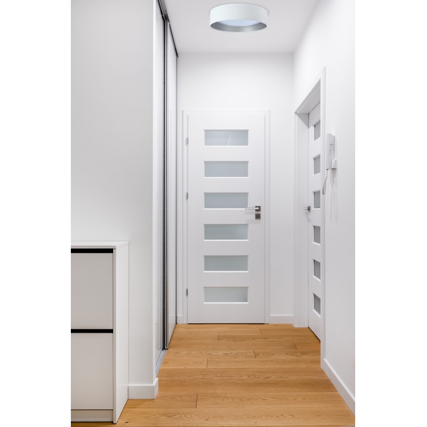 Iluminação de teto LED com regulação SMART GALAXY LED/24W/230V branco/prateado 3000-6500K + controlo remoto