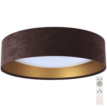 Iluminação de teto LED com regulação SMART GALAXY LED/24W/230V castanho/dourada + controlo remoto