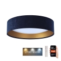Iluminação de teto LED com regulação SMART GALAXY LED/24W/230V d. 45 cm 2700-6500K Wi-Fi Tuya azul/dourado + controlo remoto