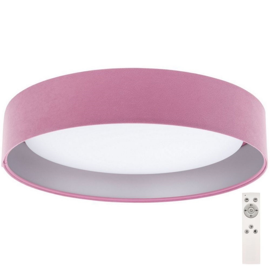 Iluminação de teto LED com regulação SMART GALAXY LED/24W/230V rosa/prateado 3000-6500K + controlo remoto