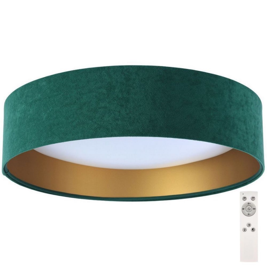 Iluminação de teto LED com regulação SMART GALAXY LED/24W/230V verde/dourada 3000-6500K + controlo remoto
