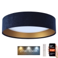 Iluminação de teto LED com regulação SMART GALAXY LED/36W/230V d. 55 cm 2700-6500K Wi-Fi Tuya azul/dourado + controlo remoto