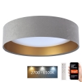 Iluminação de teto LED com regulação SMART GALAXY LED/36W/230V d. 55 cm 2700-6500K Wi-Fi Tuya cinzento/dourado + controlo remoto