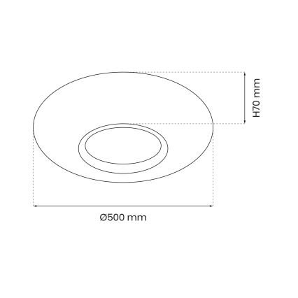 Iluminação de teto LED com regulação TOKYO LED/48W/230V 3000-6000K + controlo remoto