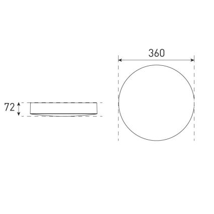 Iluminação de teto para casa de banho LED com regulação VARIO LUMO LED/13/18W/230V 3000/4000/5700K diâmetro 36 cm IP44 branco