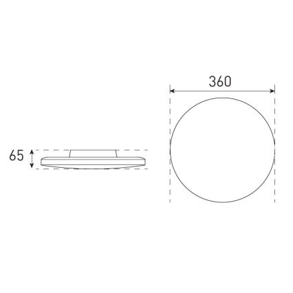 Iluminação de teto para casa de banho LED com regulação VARIO NOVA LED/13/18W/230V 3000/4000/5700K diâmetro 36 cm IP44 branco