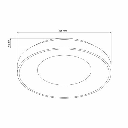 Iluminação de teto para casa de banho LED com regulação WITOLD LED/48W/230V diâmetro 38,5 cm 3000-6000K IP44 +Dálkové controlo