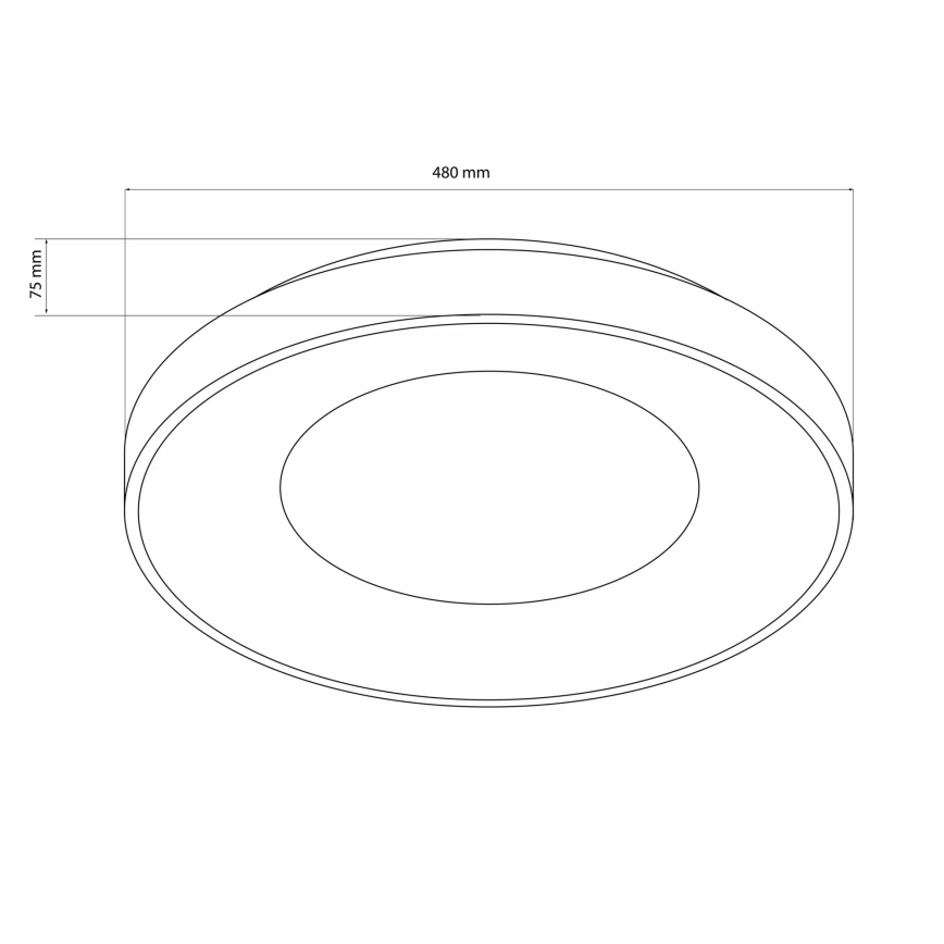 Iluminação de teto para casa de banho LED com regulação WITOLD LED/72W/230V diâmetro 48 cm 3000-6000K IP44 + comando