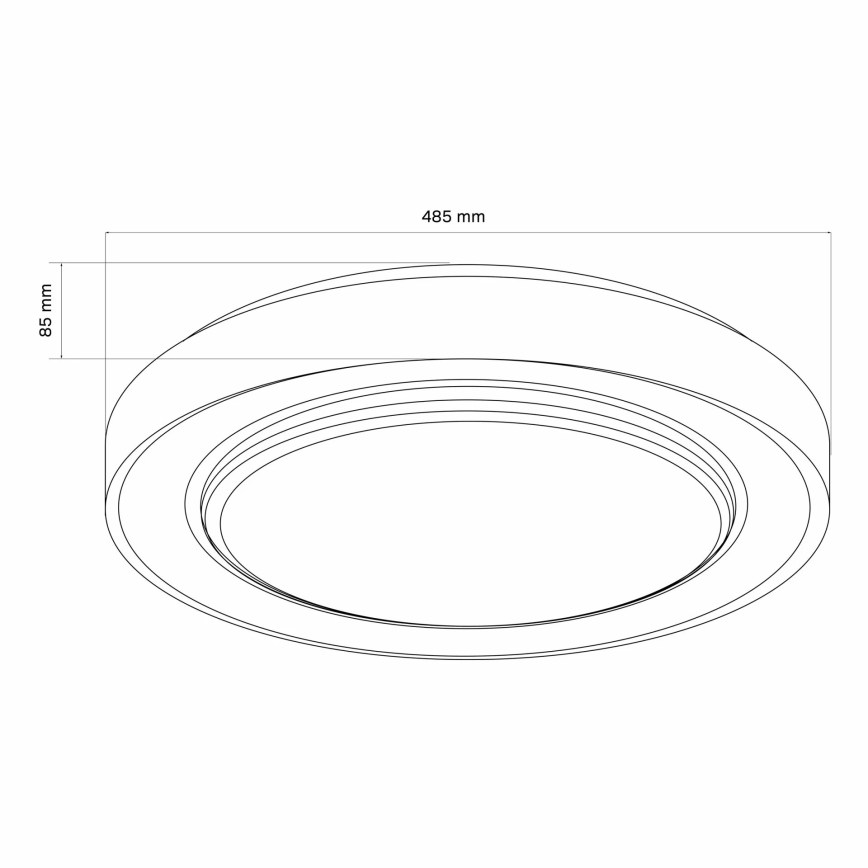 Iluminação de teto para casa de banho LED com regulação ZYGMUNT LED/72W/230V diâmetro 48,5 cm 3000-6000K IP44 + comando