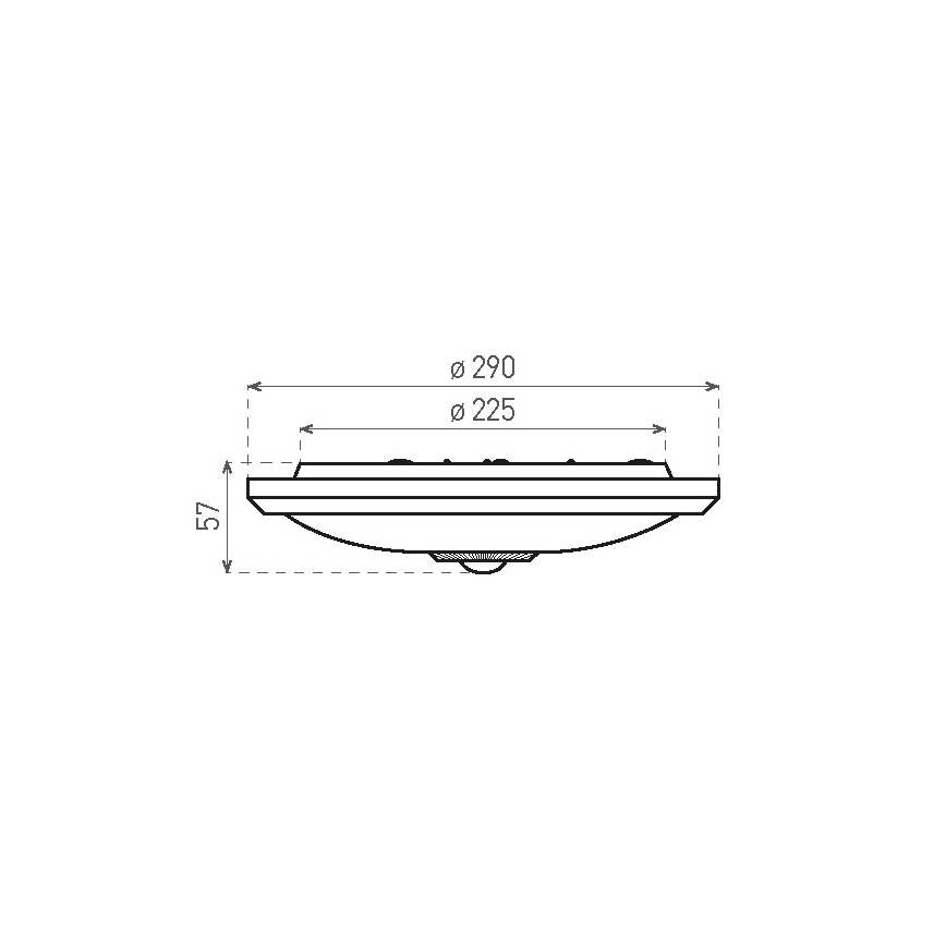 Iluminação de teto LED com sensor e módulo de emergência MANA LED/12W/230V 1500 mAh 4000K