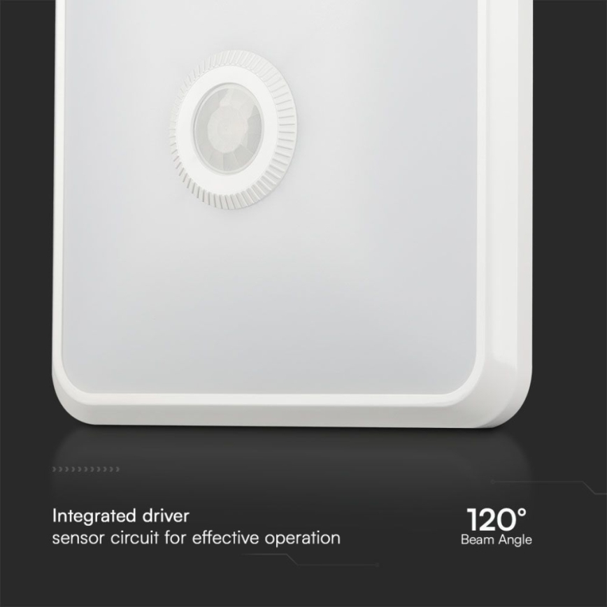 Iluminação de teto LED com sensor SAMSUNG CHIP LED/12W/230V 3000/4000/6000K branco