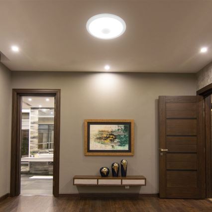 Iluminação de teto LED com sensor SAMSUNG CHIP LED/12W/230V 3000/4000/6000K diâmetro 29 cm branco