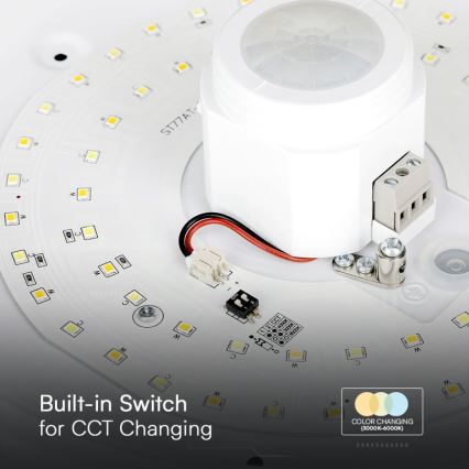 Iluminação de teto LED com sensor SAMSUNG CHIP LED/12W/230V 3000/4000/6000K diâmetro 29 cm branco