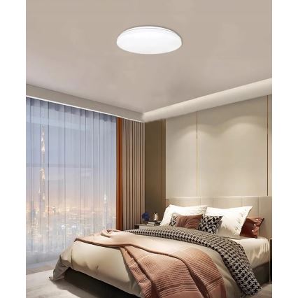 Iluminação de teto LED com motion e dusk sensor LED/24W/230V 4000K diâmetro 32,5 cm branco