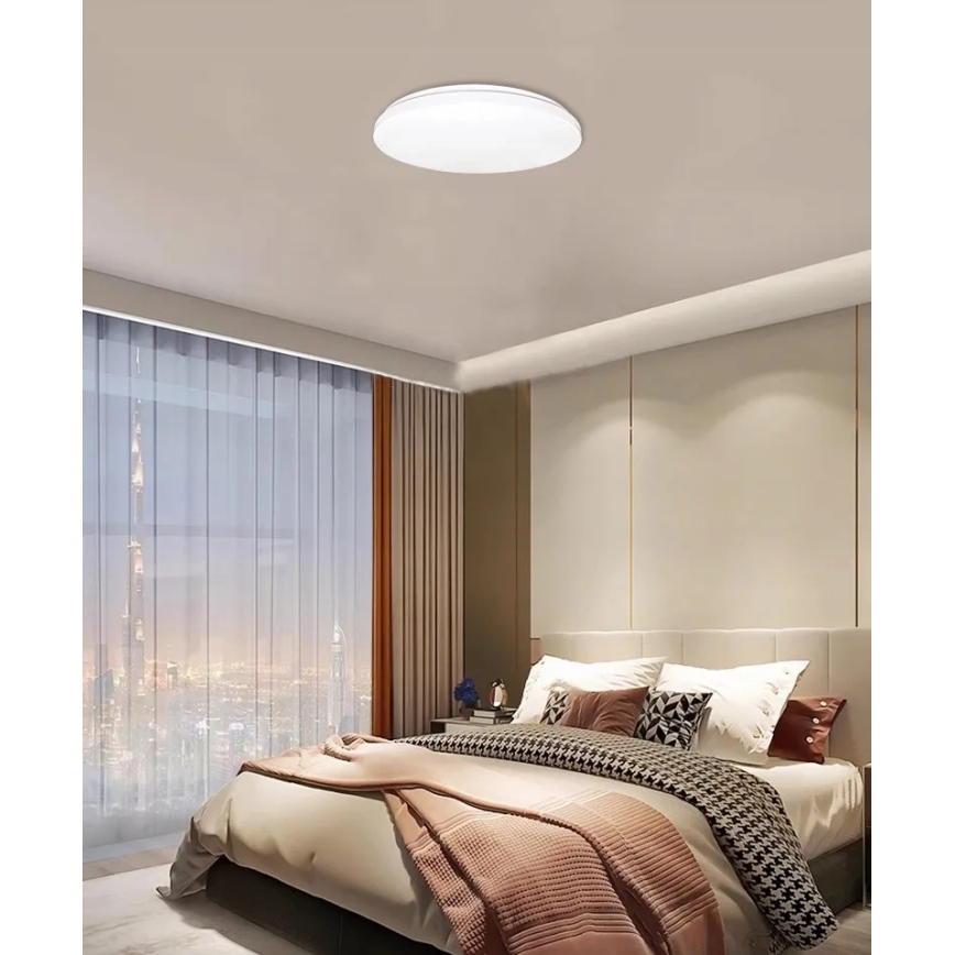 Iluminação de teto LED com motion e dusk sensor LED/24W/230V 4000K diâmetro 32,5 cm branco