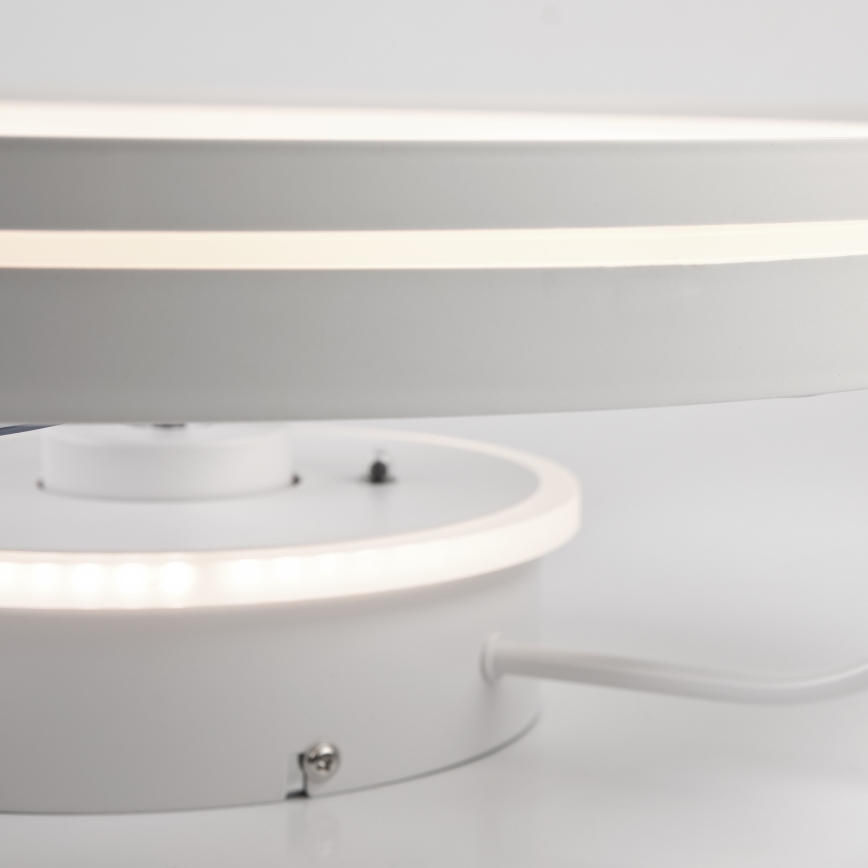 Iluminação de teto LED com regulação e ventoinha FARGO LED/37W/230V branco + comando