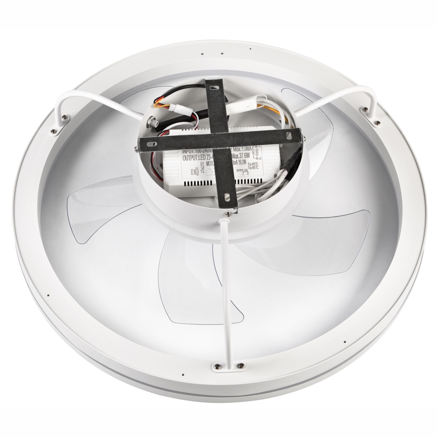 Iluminação de teto LED com regulação e ventoinha FARGO LED/37W/230V branco + comando